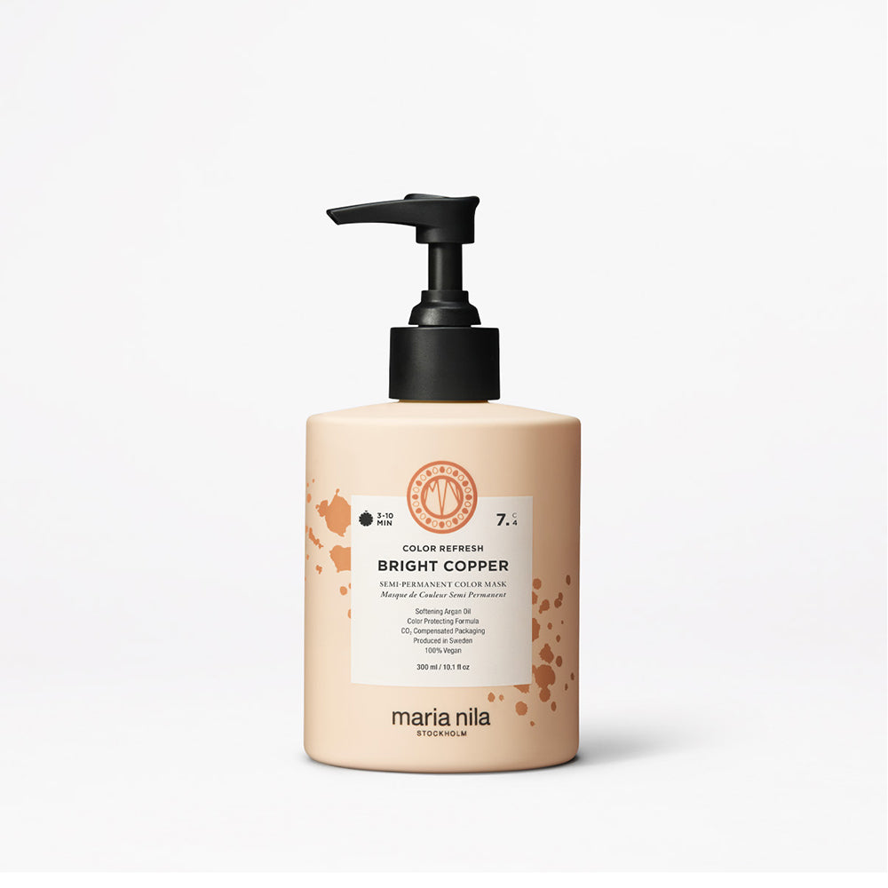 Maria Nila Color Refresh bright copper bottle on white background